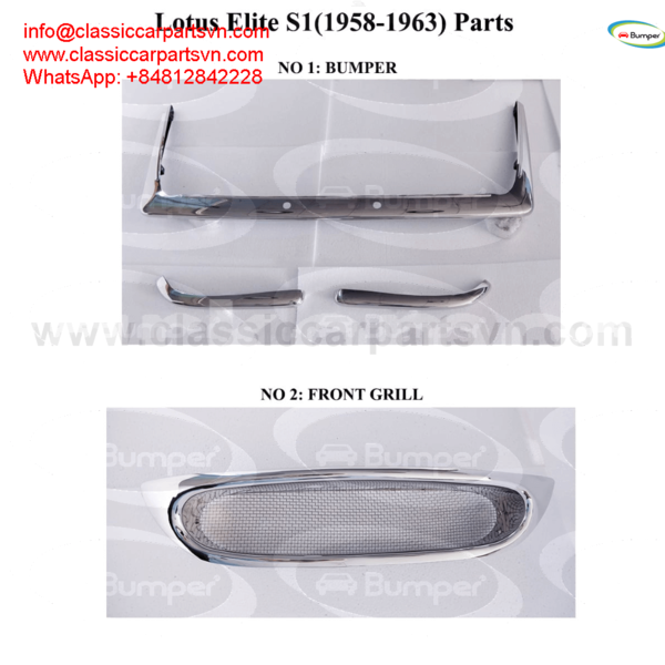 Big with watermark lotus elite s1 front grille and bumper 1